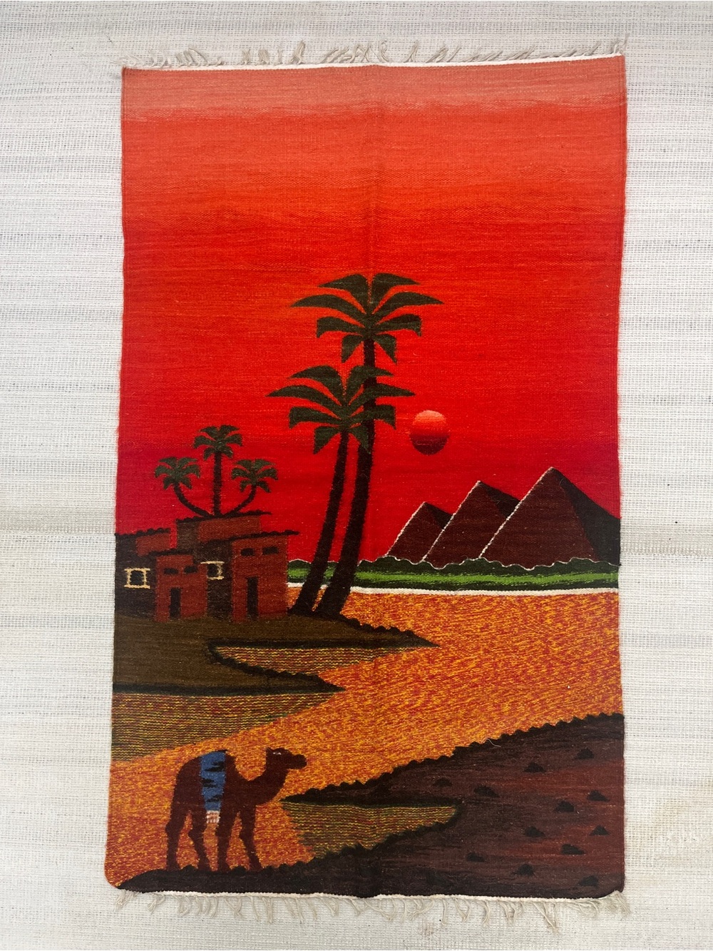 Vintage-Inspired Red Desert Tapestry Wall Art